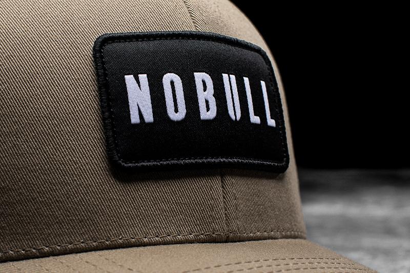 Men's Nobull Curved-Brim Trucker Hats Khaki | SG Y2591X